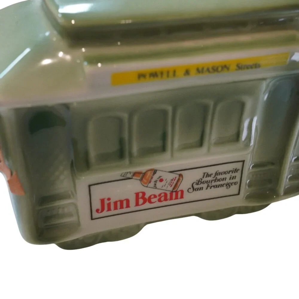 Vintage Jim Beam 1968 Whiskey Bottle Powell & Mason Trolley Cable Car San Franci